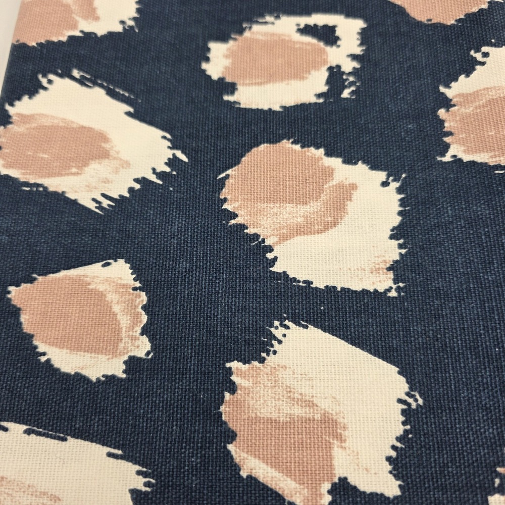 Fabric Canvas Blue Pink White Dots Strokes Artsy 2/3" Yd x 44" Wide MediumWeight